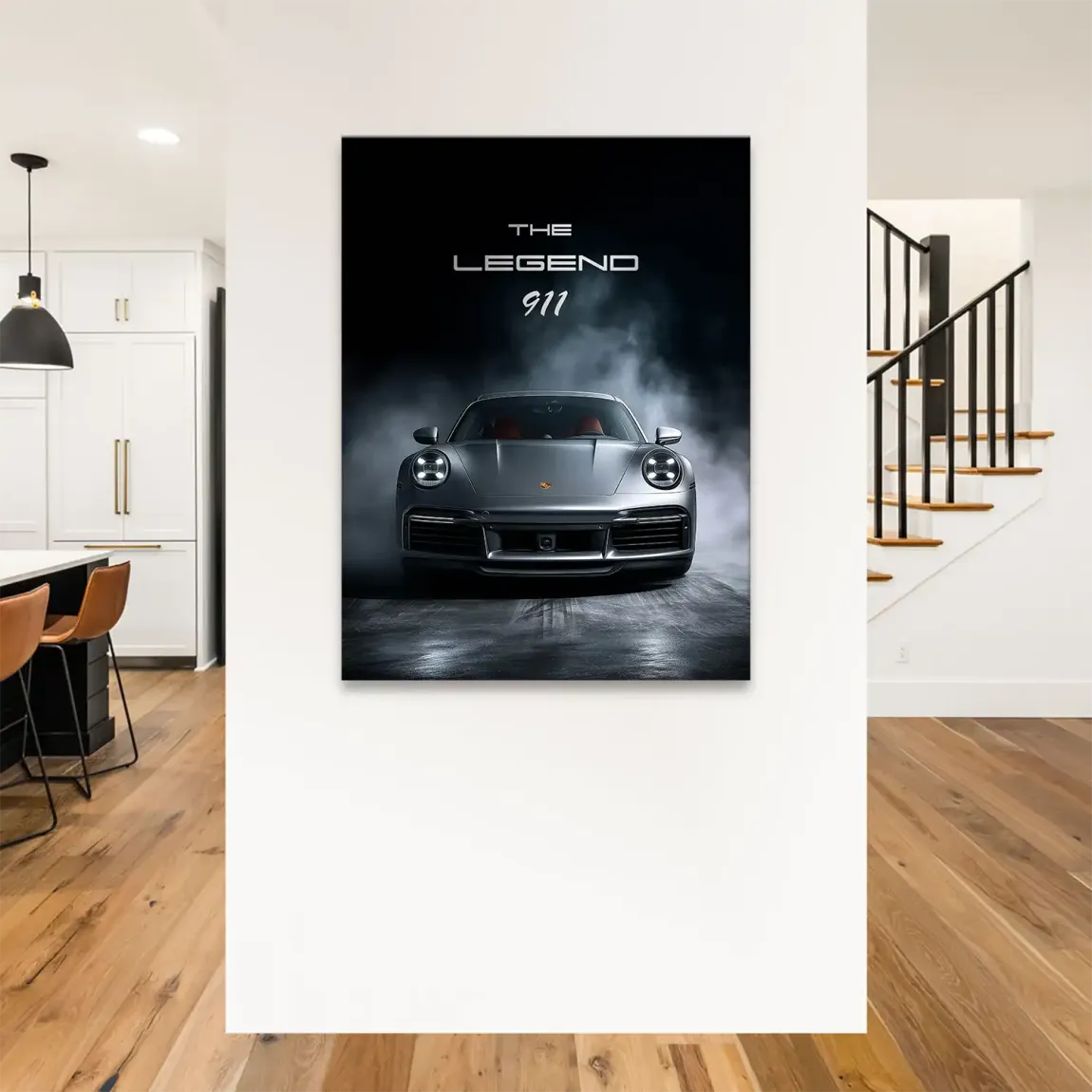 Silver Legend Porsche 911 Leinwand Bild