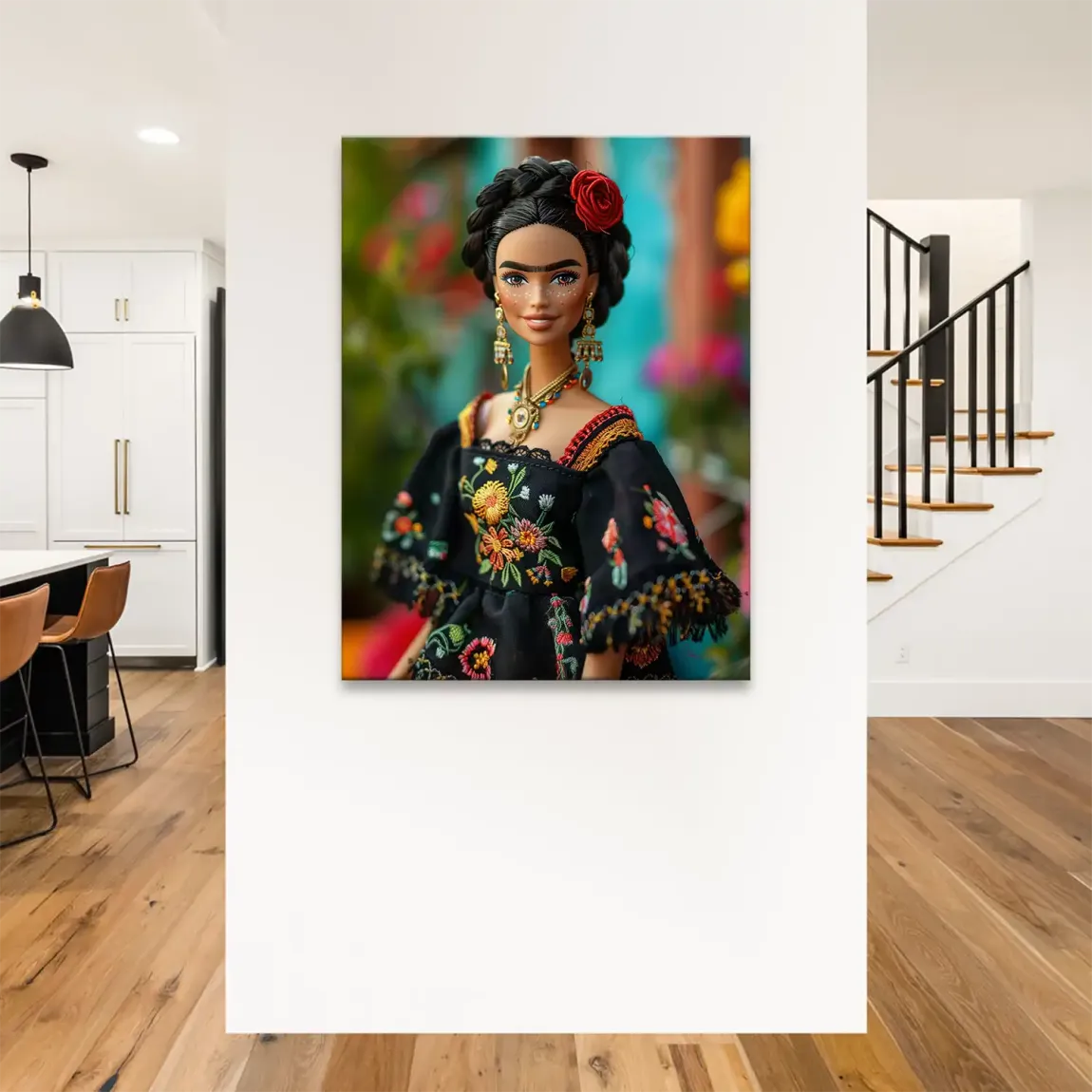Frida Barbie Smile Leinwand Bild