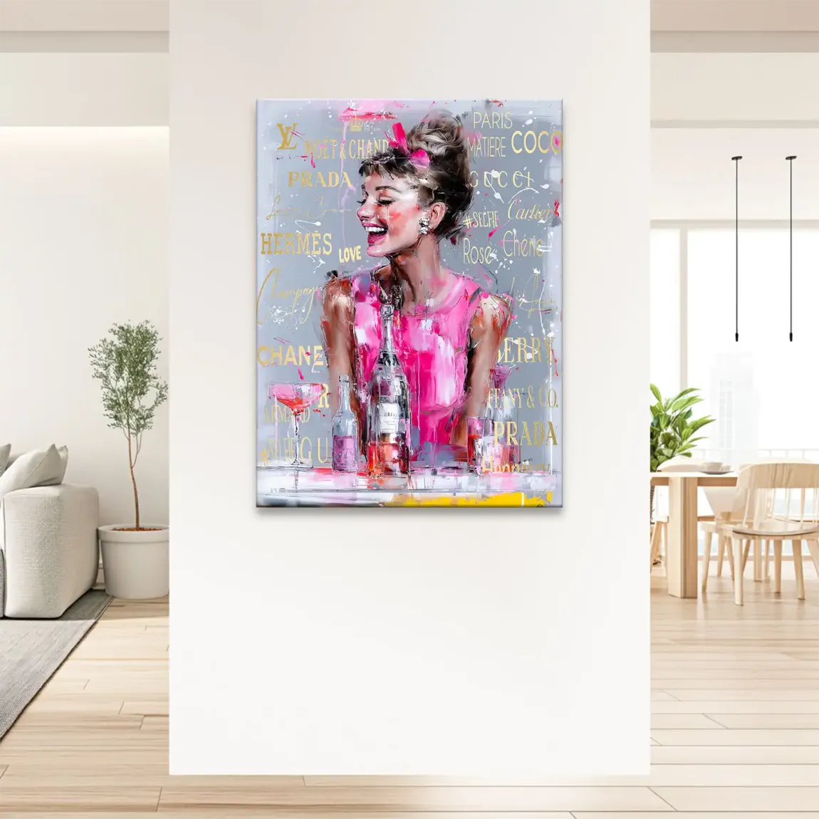 Audrey Pop Couture Leinwand Bild