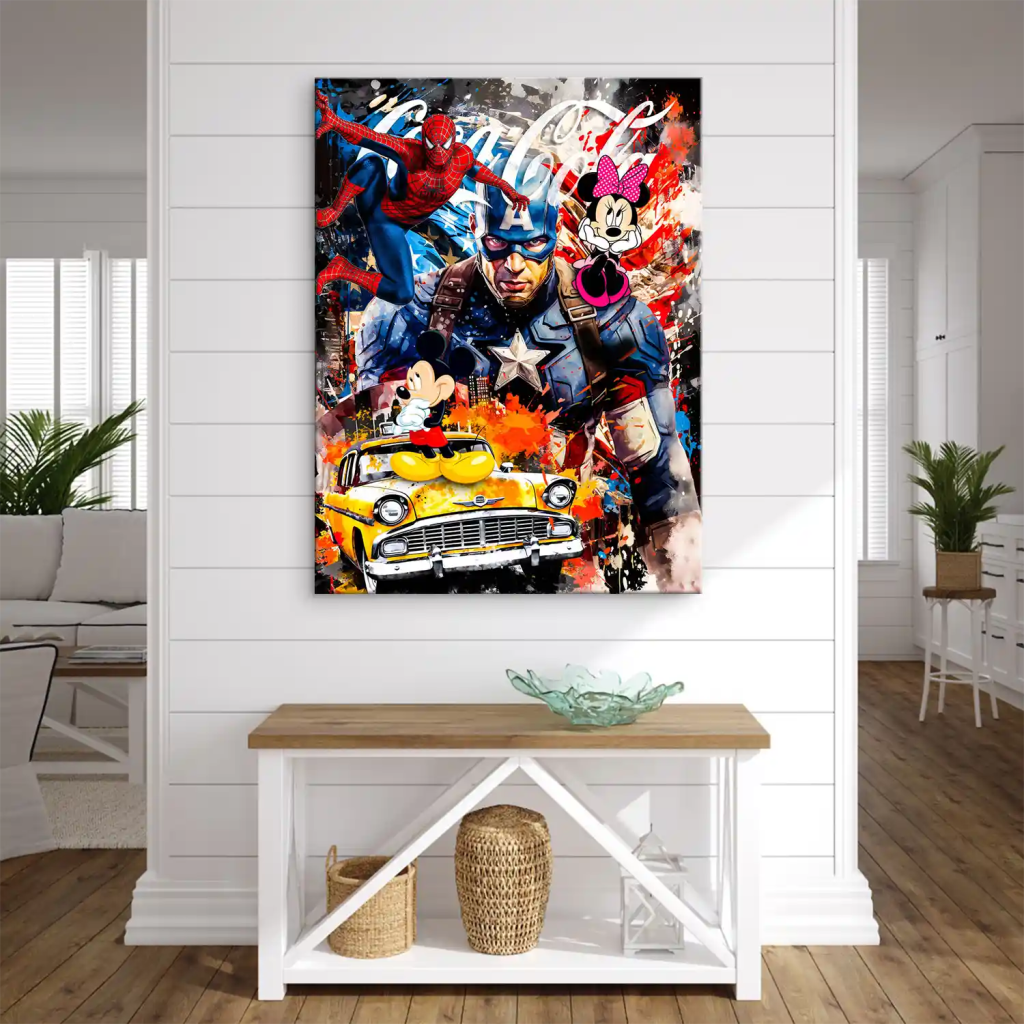 Captain Amerika Pop Art Leinwand Bild INGALERIE