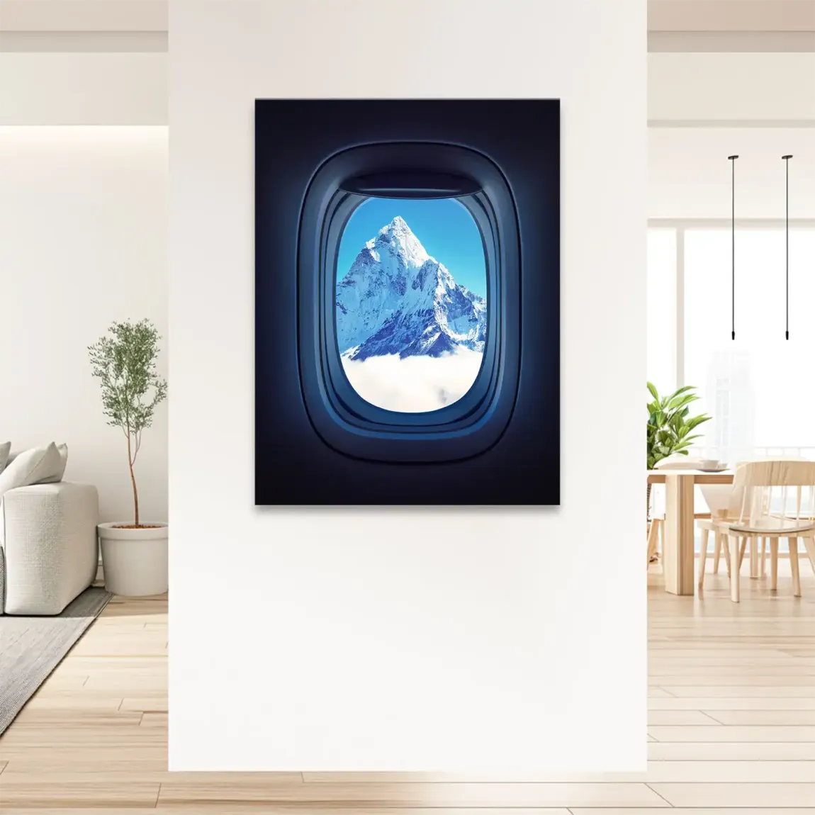 Flugzeugfenster Mount Everest Leinwand Bild
