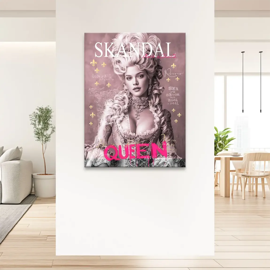 Marie Antoinette Queen Pop Art Leinwand Bild