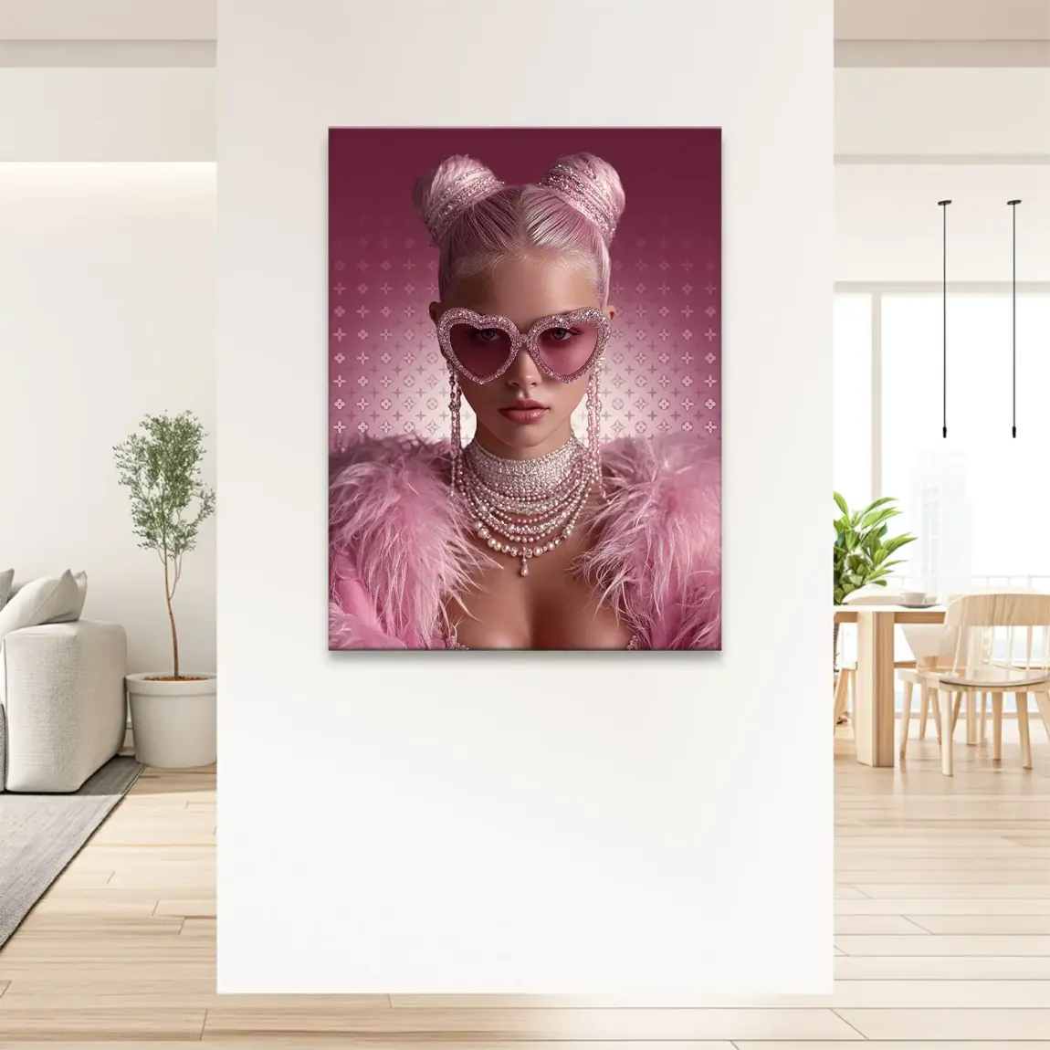 Glamour Girl Leinwand Bild