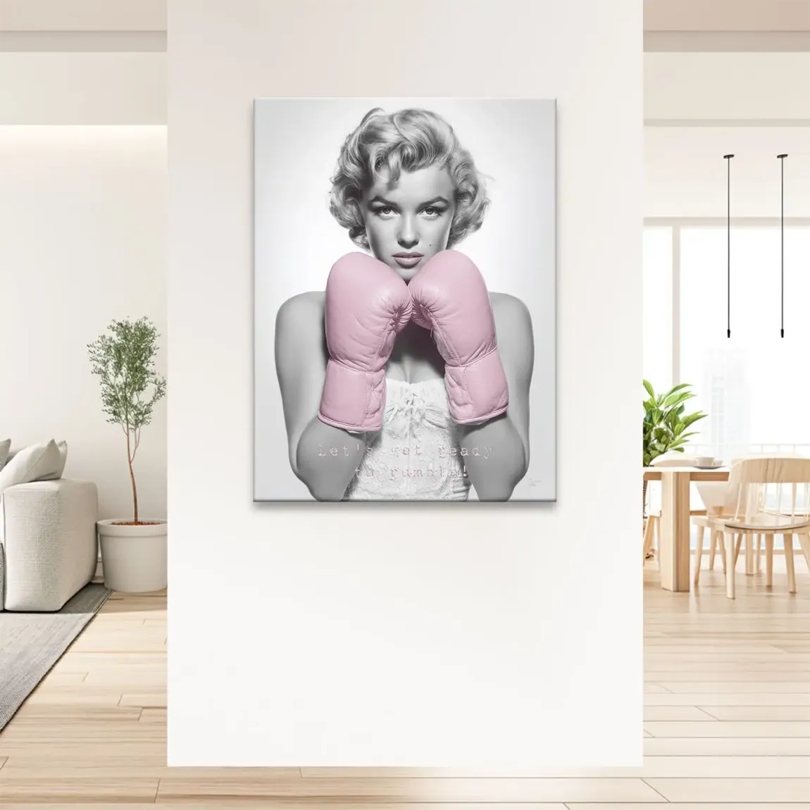 Boxing Marilyn Monroe Leinwand Bild