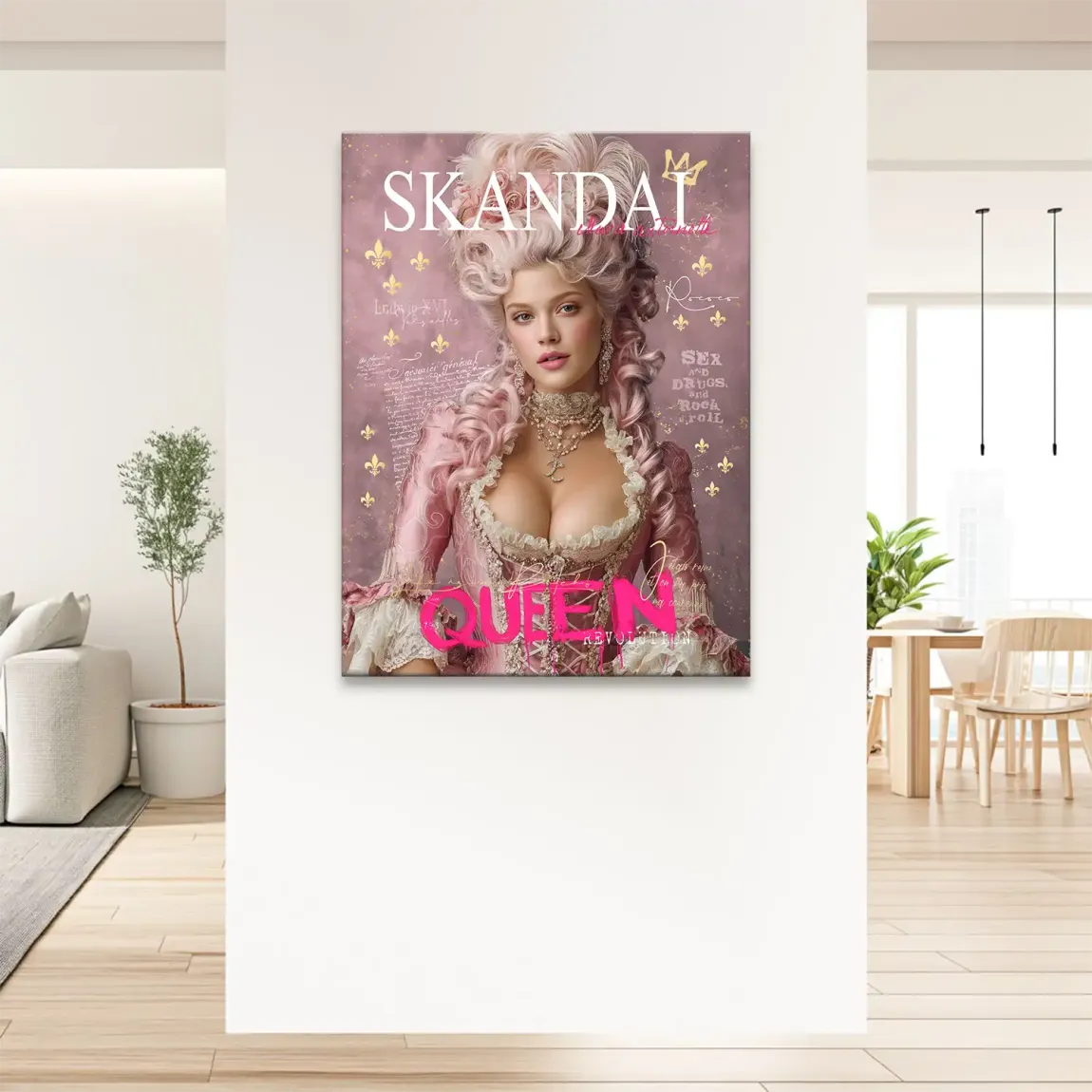 Marie Antoinette Skandal Pop Art Leinwand Bild