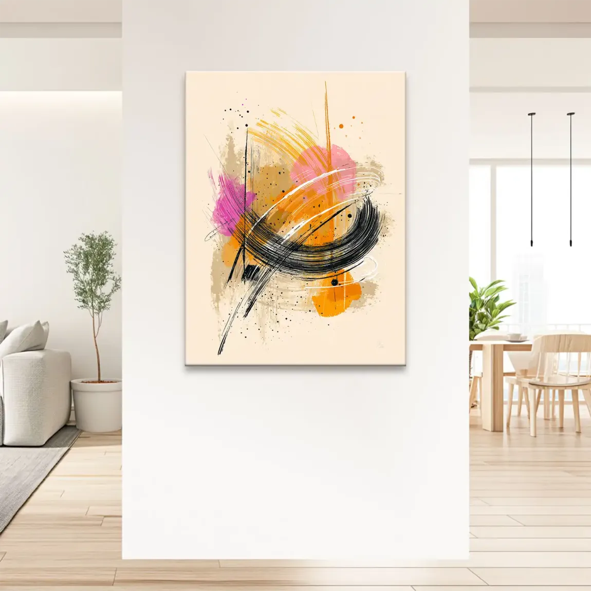 Modern Energie Abstrakt Leinwand Bild