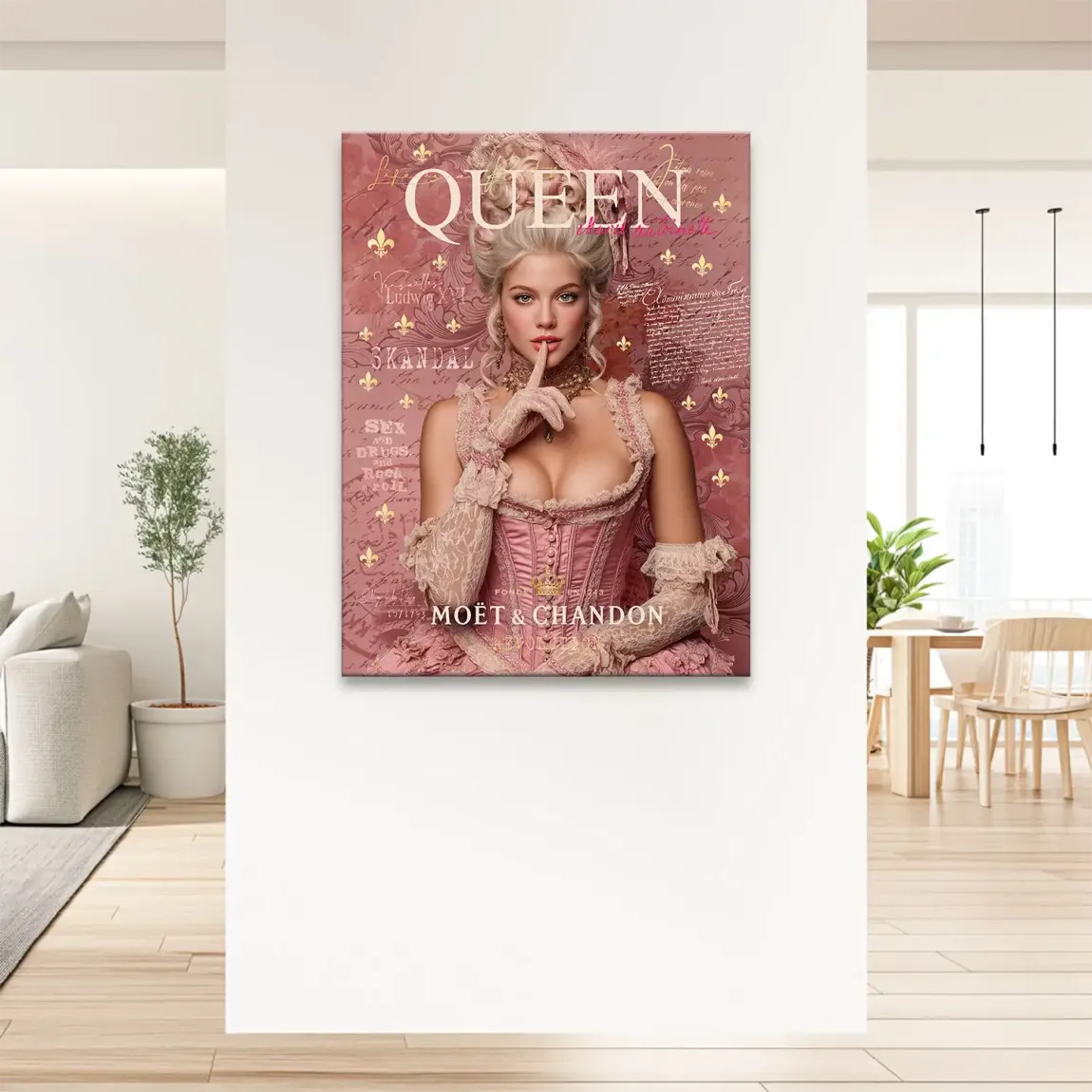 Marie Antoinette Rebellion Pop Art Leinwand Bild