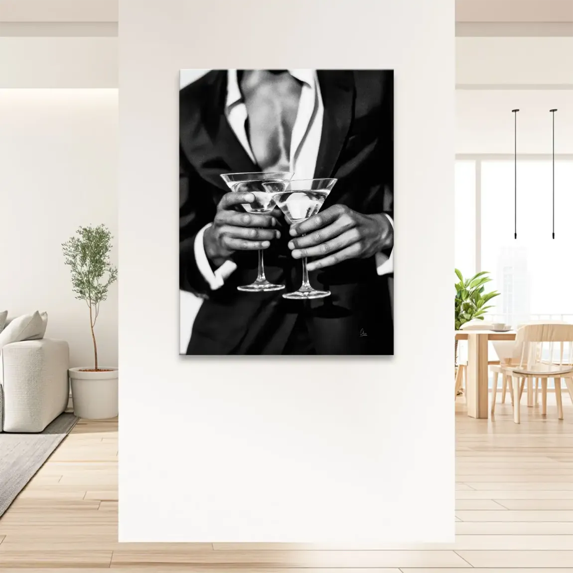 Gentleman Noire Leinwand Bild