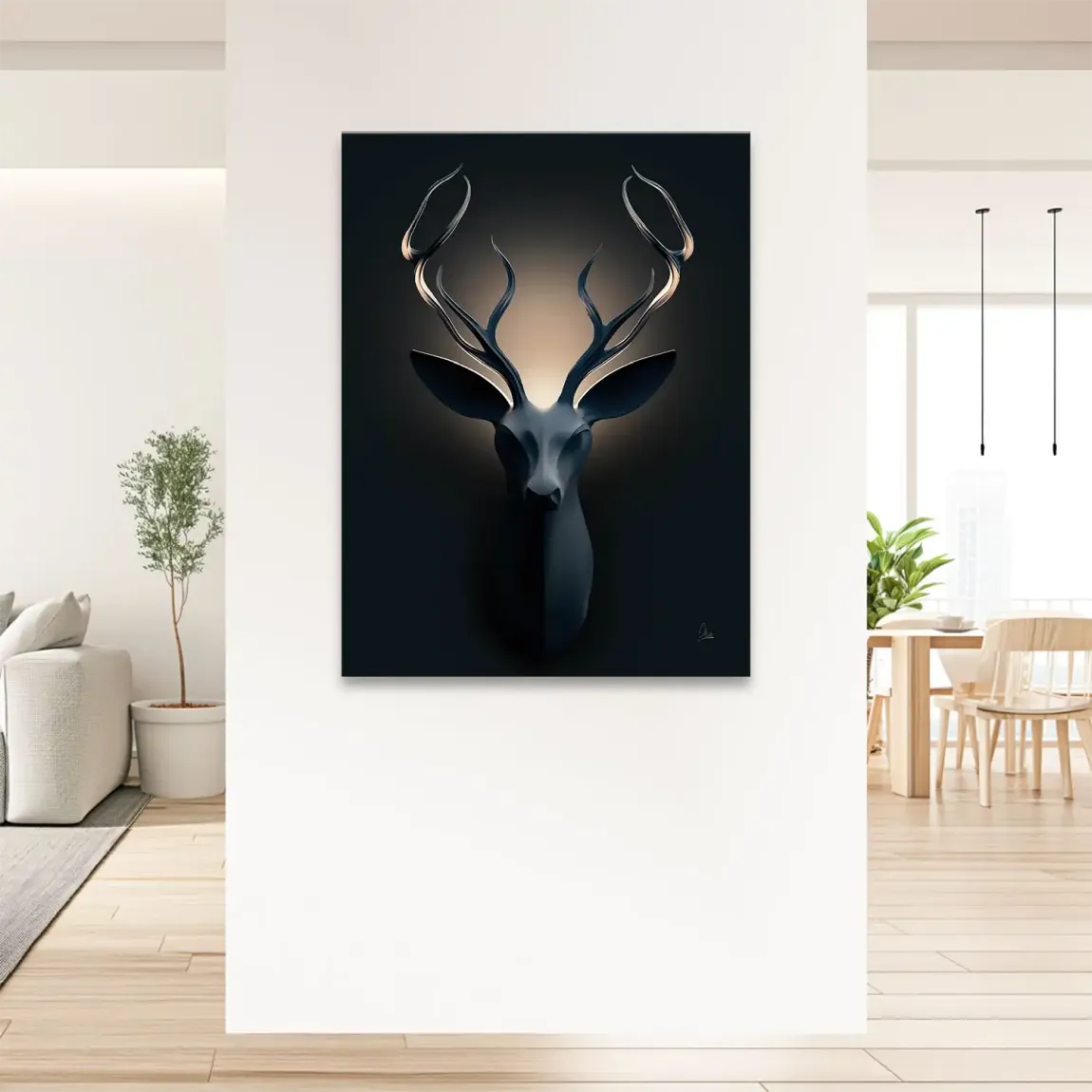 Majestätischer Hirsch Leinwand Bild