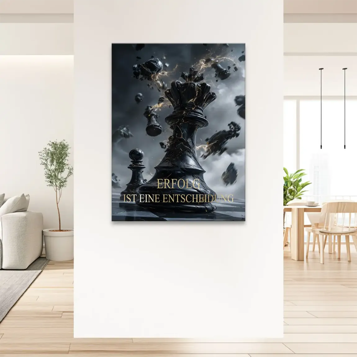 Schwarze Entscheidung Leinwand Bild