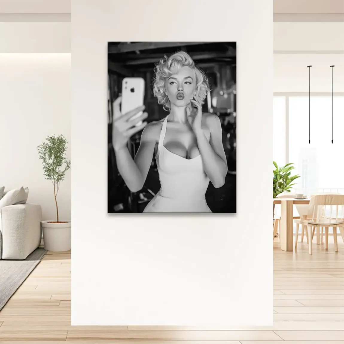 Marilyn Monroe Selfie Leinwand Bild