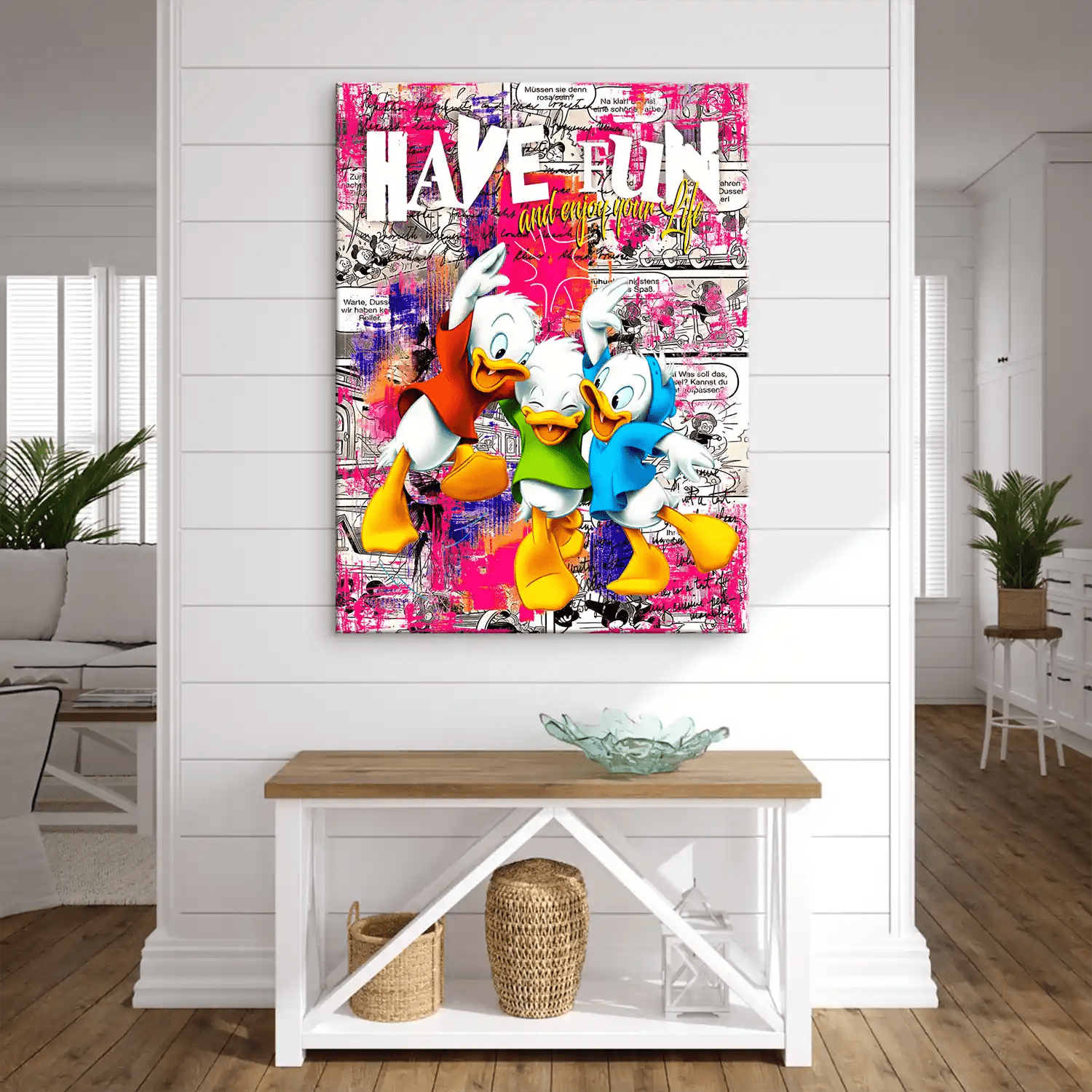 Duck Kids Pop Art Leinwand Bild INGALERIE