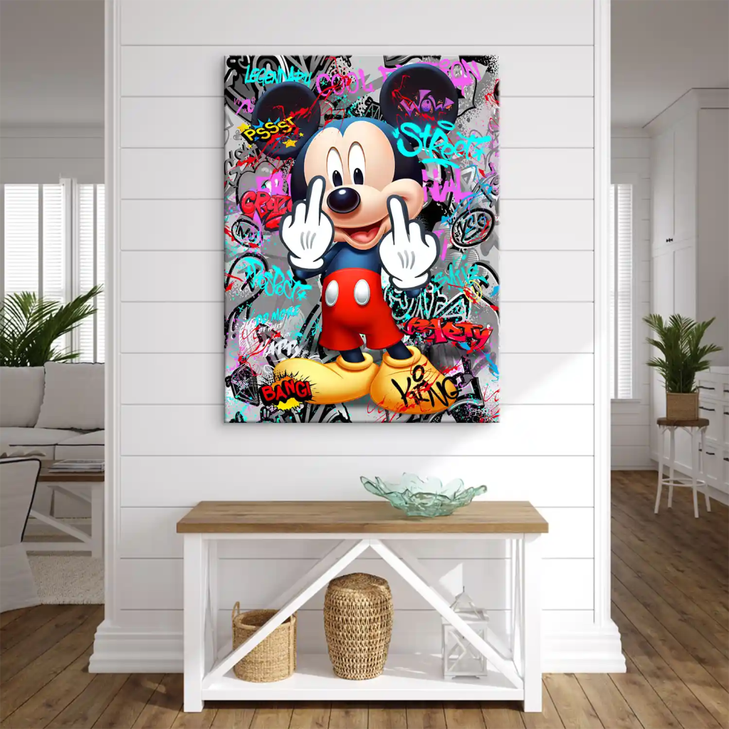 Micky Street Art Style Leinwand Bild INGALERIE