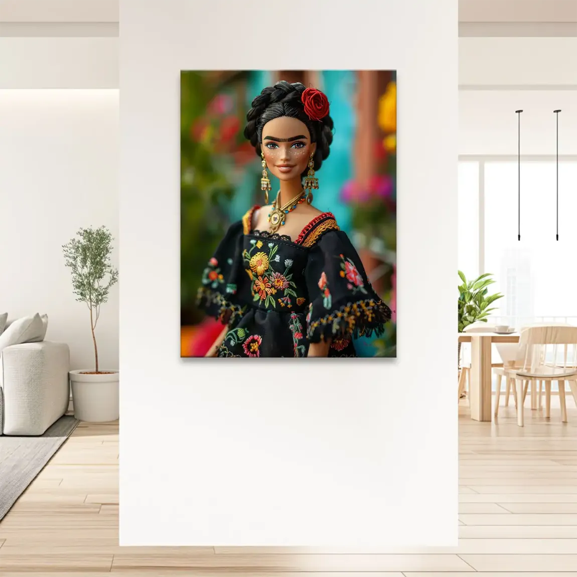 Frida Barbie Smile Leinwand Bild