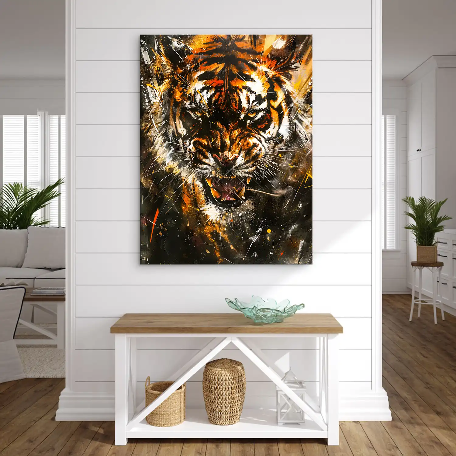 Tiger Abstrakt Leinwand Bild INGALERIE