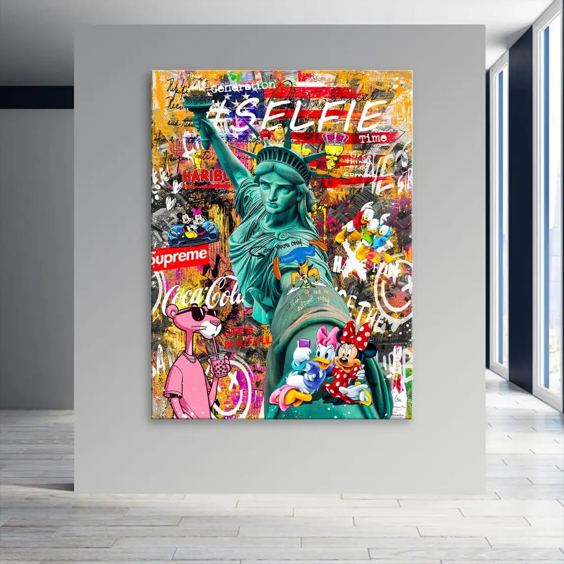 Selfie Pop Art Leinwand Bild INGALERIE