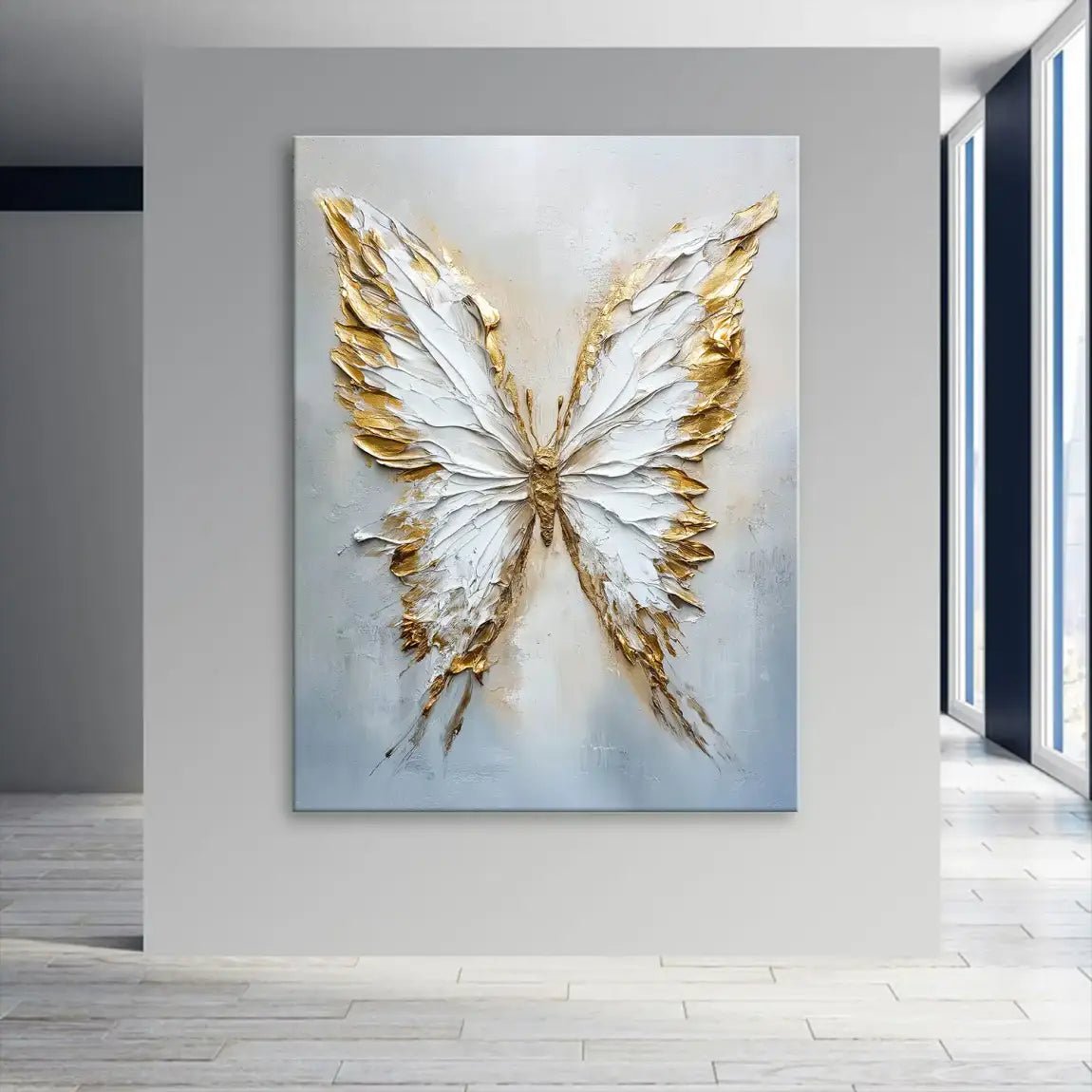 Schmetterling Gold Style Leinwand Bild INGALERIE