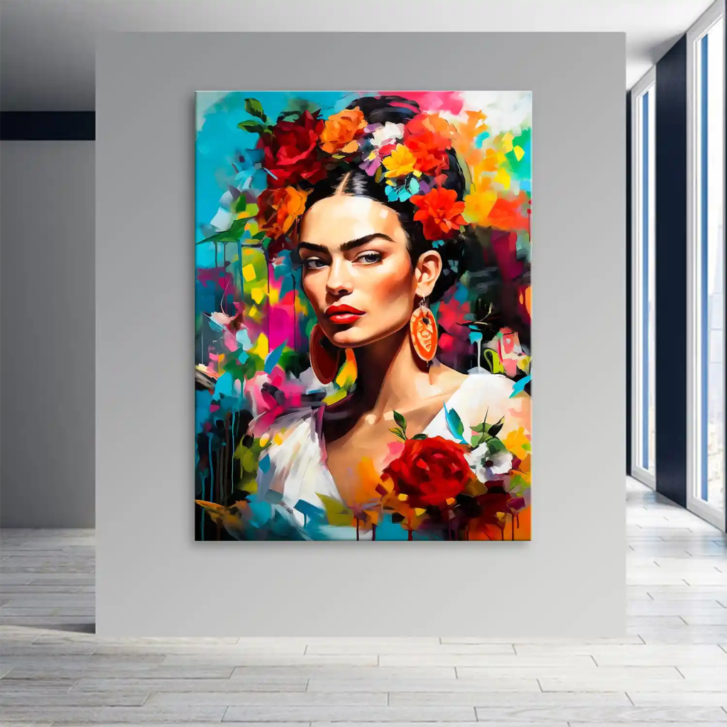 Frida Kahlo Flower Leinwand Bild INGALERIE