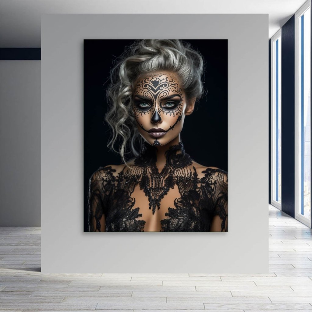 La Catrina Dark Style Leinwand Bild INGALERIE