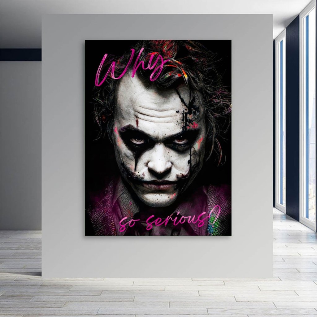 Joker Serious Style Leinwand Bild INGALERIE