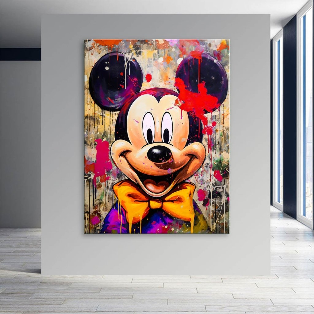 Micky Maus Abstrakt Style Leinwand Bild INGALERIE