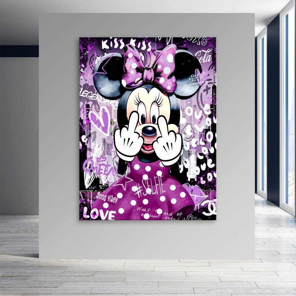 Bad Minnie Pop Art Leinwand Bild INGALERIE