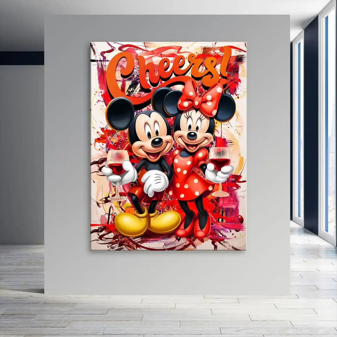 Micky u. Minnie Cheers Leinwand Bild INGALERIE