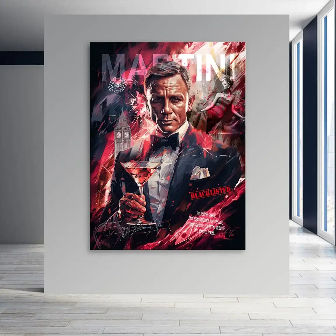 Bond Martini Style Leinwand Bild INGALERIE