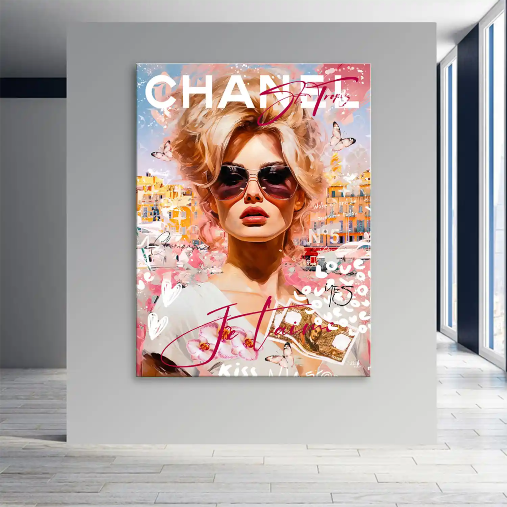 Pop Art Bardot Tropez Summer Leinwand Bild INGALERIE