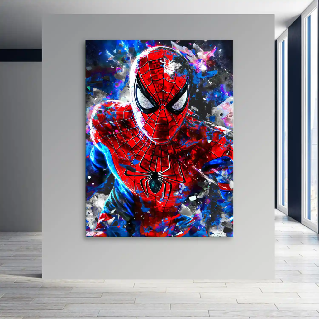 Spiderman Abstrakt Style Leinwand Bild INGALERIE