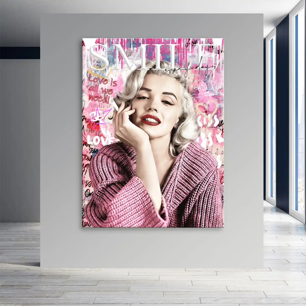 Pop Art Marilyn Monroe Smile Leinwand Bild INGALERIE