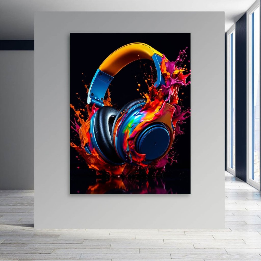 Headphones Abstrakt Leinwand Bild INGALERIE