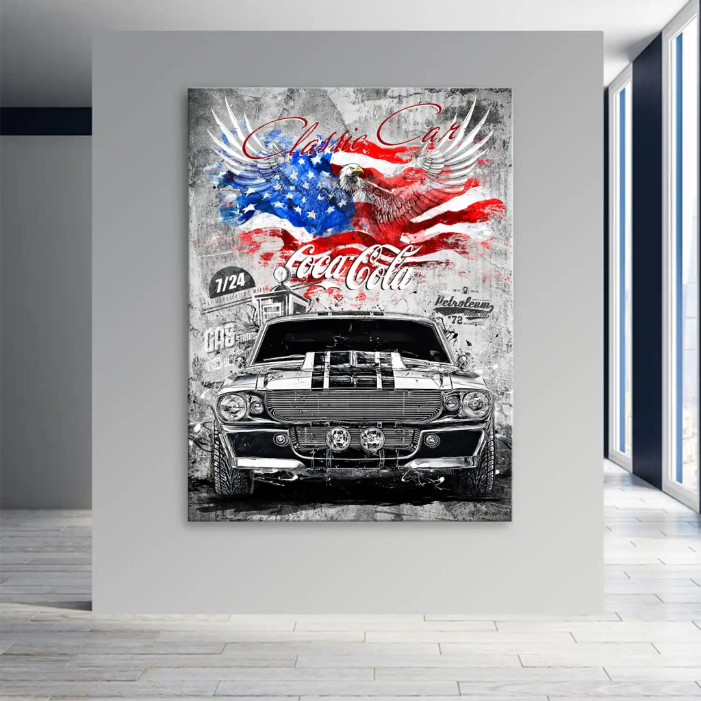 Ford Mustang Pop Art Modern Style Leinwand Bild INGALERIE