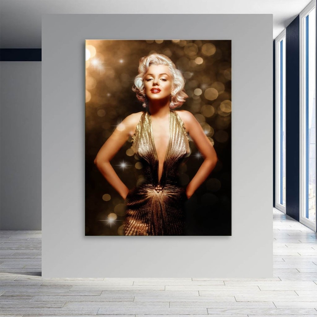 Marilyn Monroe Gold Style Leinwand Bild INGALERIE