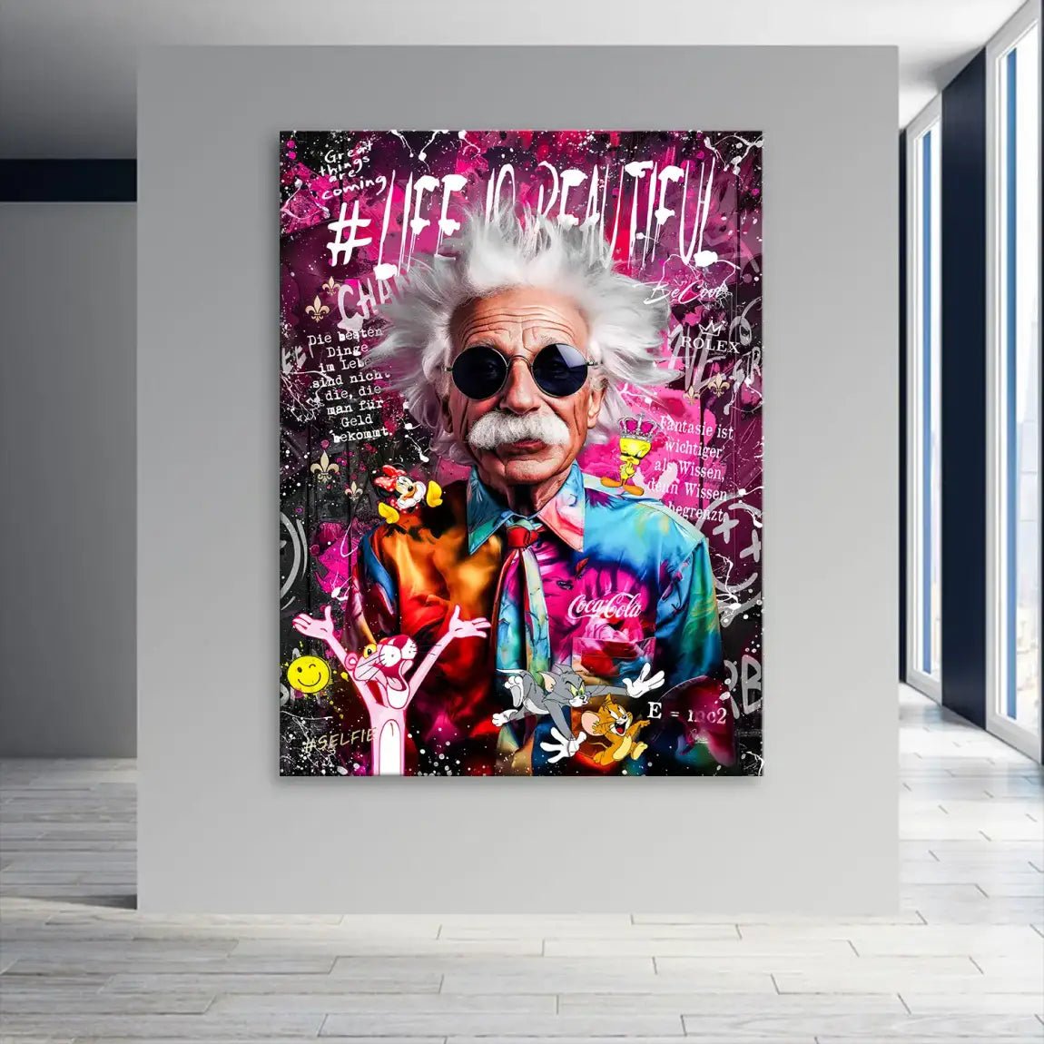 Einstein Pop Art Leinwand Bild INGALERIE