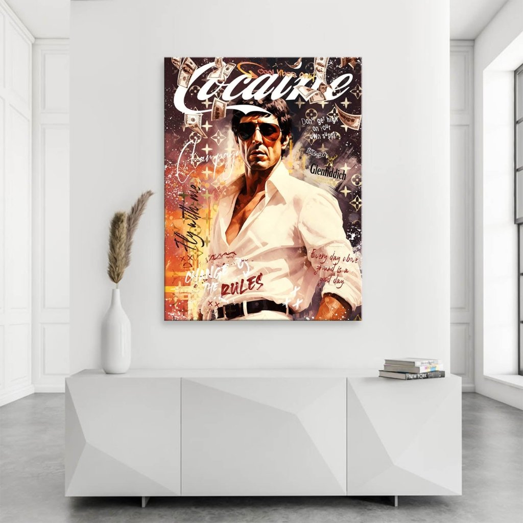 Leinwand Bild Scarface Cocaine INGALERIE