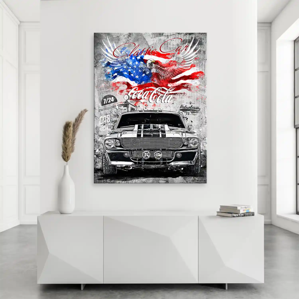 Ford Mustang Pop Art Modern Style Leinwand Bild INGALERIE