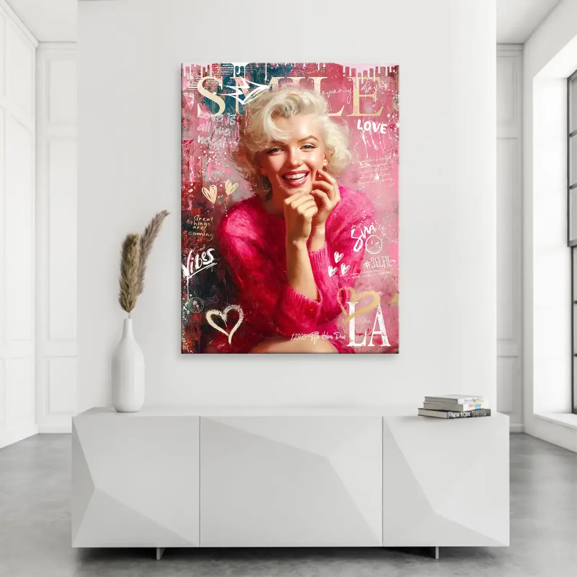Smile in Pink Leinwand Bild INGALERIE