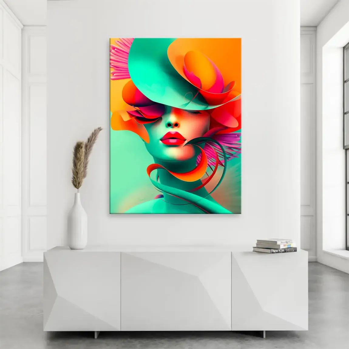 Neonpoesie der Stille Leinwand Bild INGALERIE