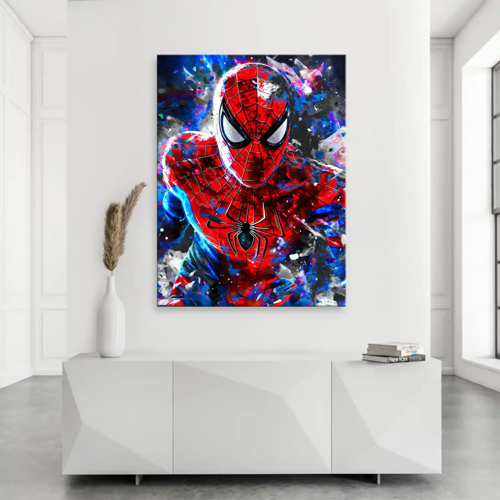 Spiderman Abstrakt Style Leinwand Bild INGALERIE