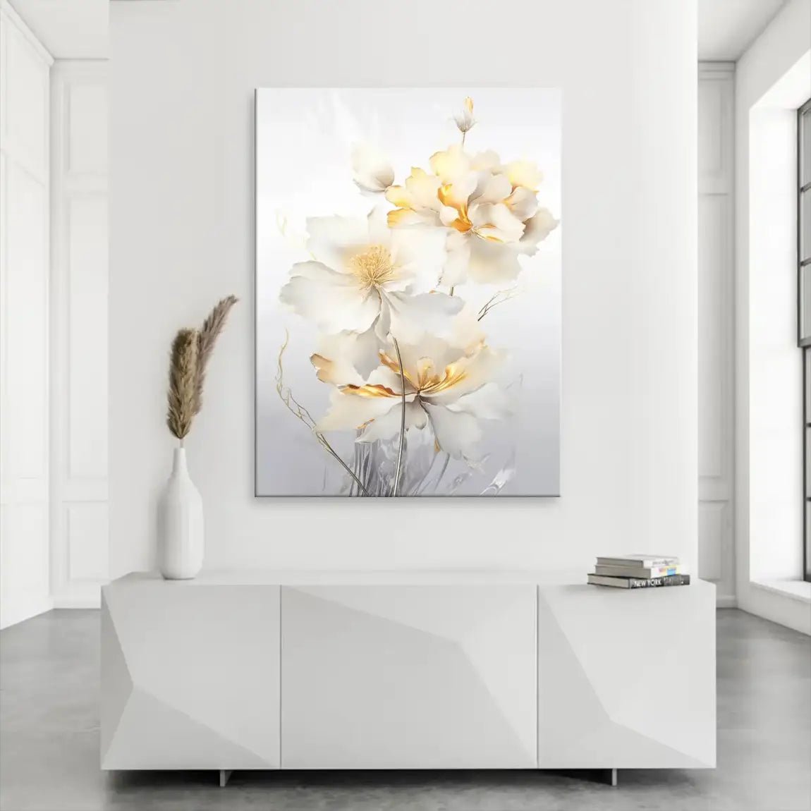 White Flower Leinwand Bild INGALERIE