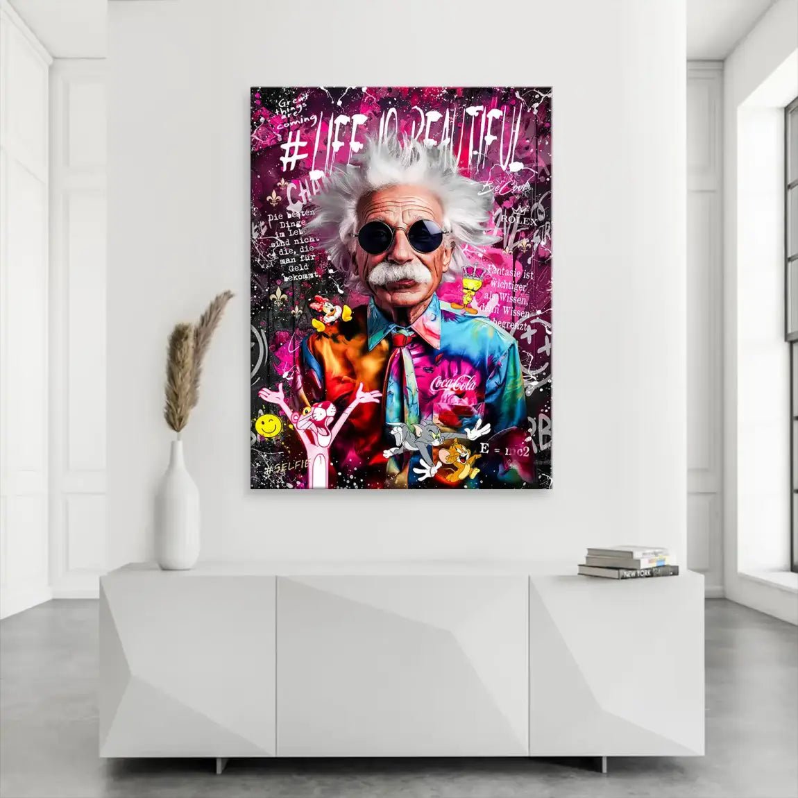 Einstein Pop Art Leinwand Bild INGALERIE