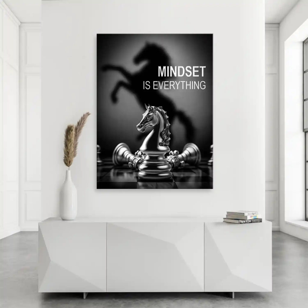 Motivation Schachfigur Leinwand Bild INGALERIE