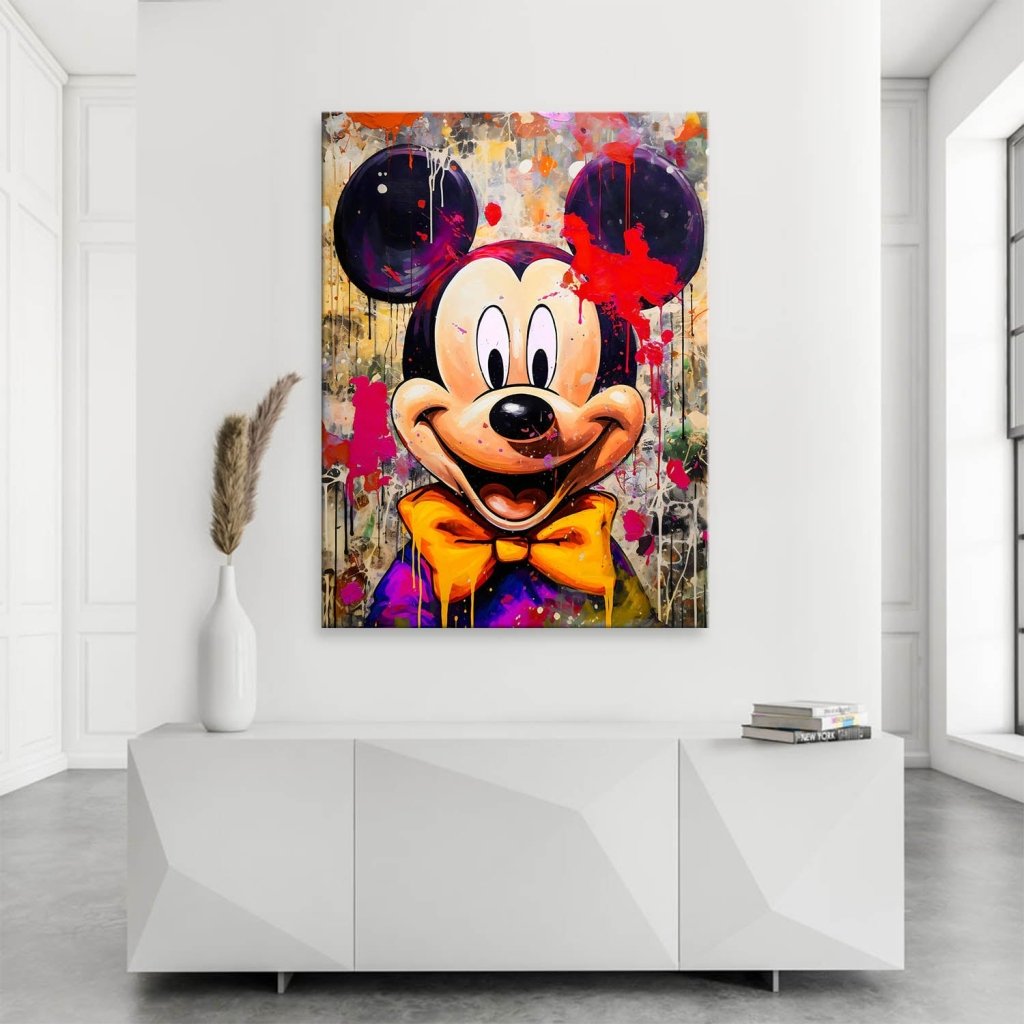 Micky Maus Abstrakt Style Leinwand Bild INGALERIE