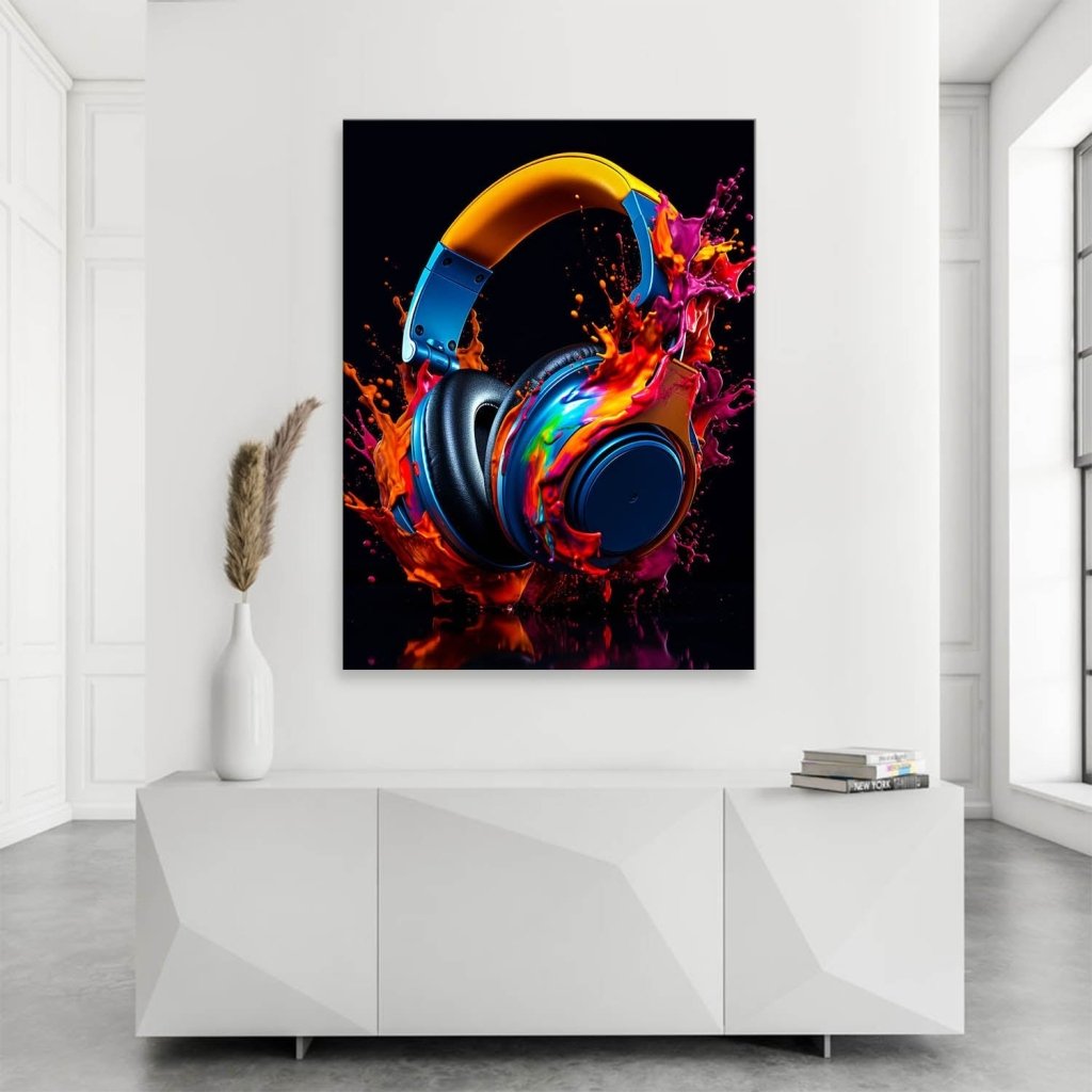 Headphones Abstrakt Leinwand Bild INGALERIE