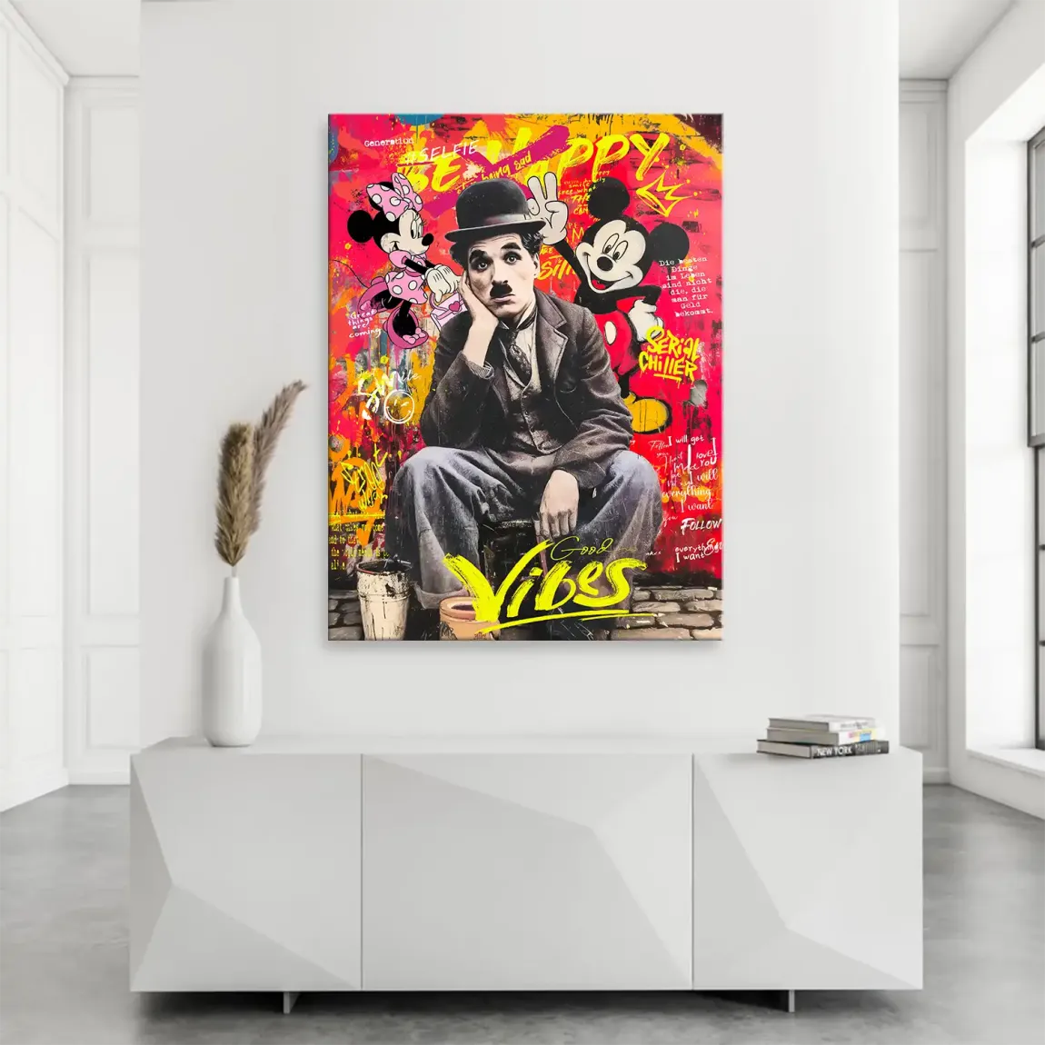 Legends Charlie & Micky Pop Art Leinwand Bild INGALERIE