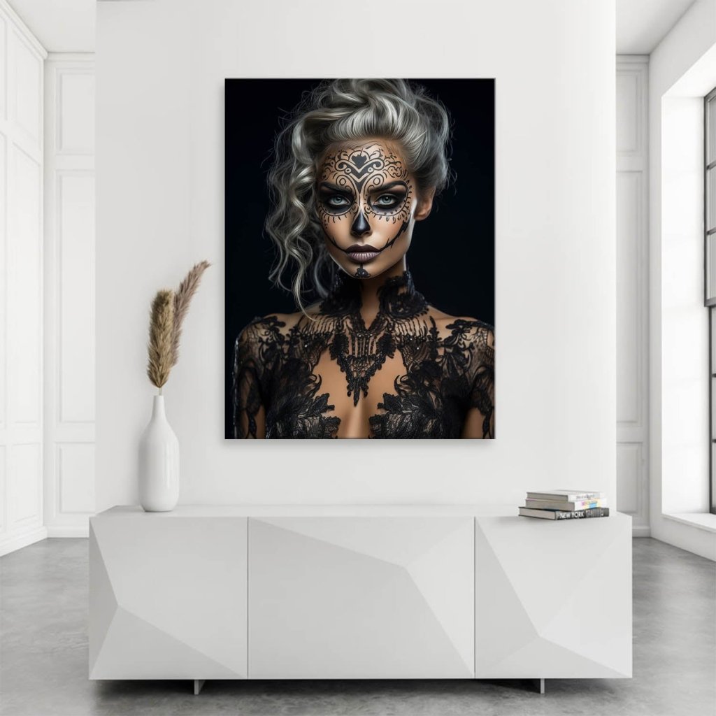 La Catrina Dark Style Leinwand Bild INGALERIE