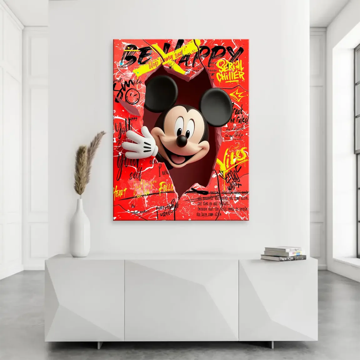 Charming Smile Micky Mouse Leinwand Bild INGALERIE