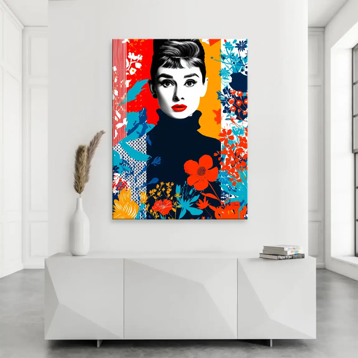 Audrey Hepburn Bloom Edition Leinwand Bild INGALERIE