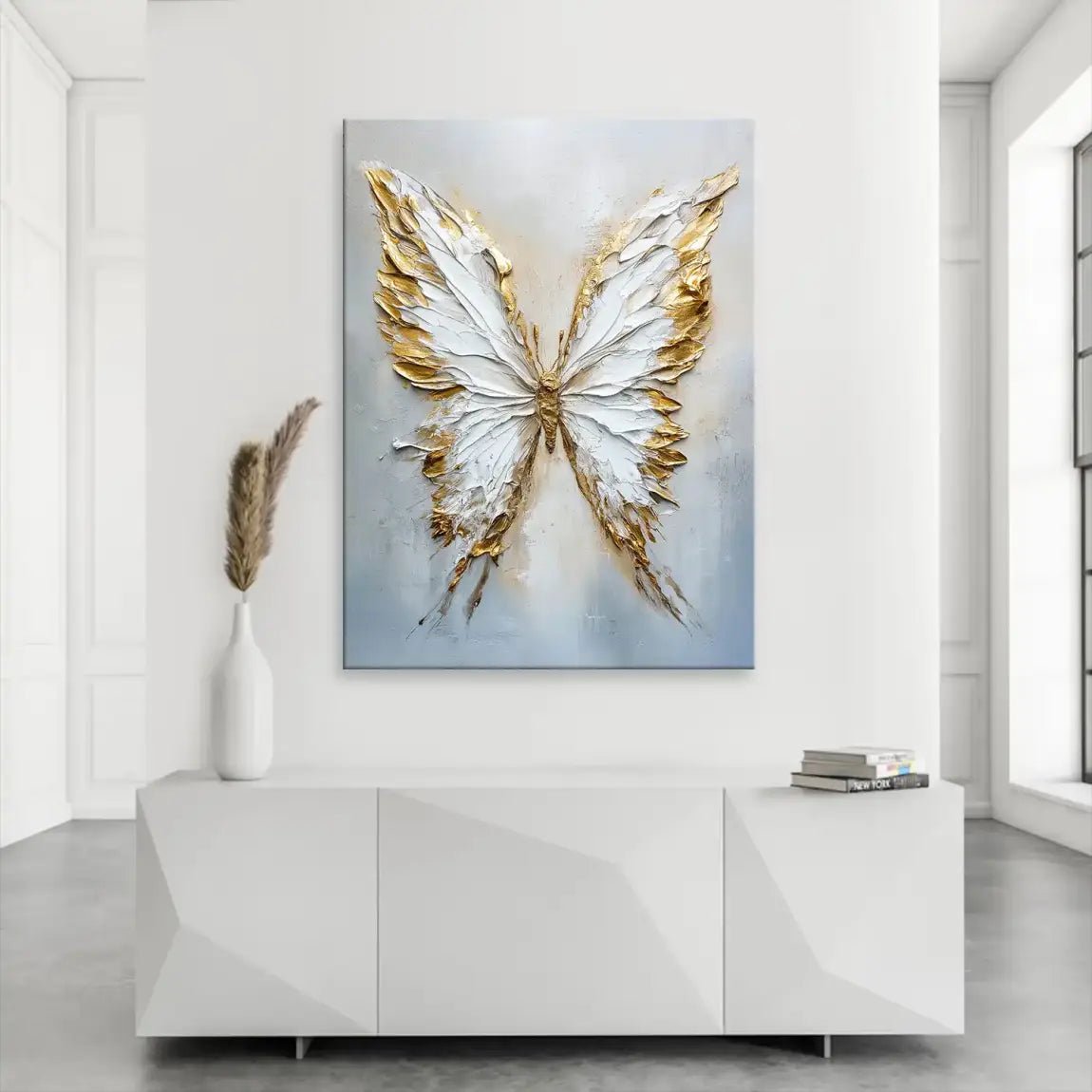 Schmetterling Gold Style Leinwand Bild INGALERIE